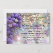 Feestelijke Slingerlichten Wijnproeverij Feest Kaart (Voorkant)