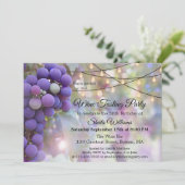 Feestelijke Slingerlichten Wijnproeverij Feest Kaart (Staand voorkant)