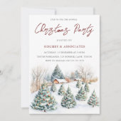 Feestelijke Sneeuwhutten & Kerstfeest Kaart (Voorkant)