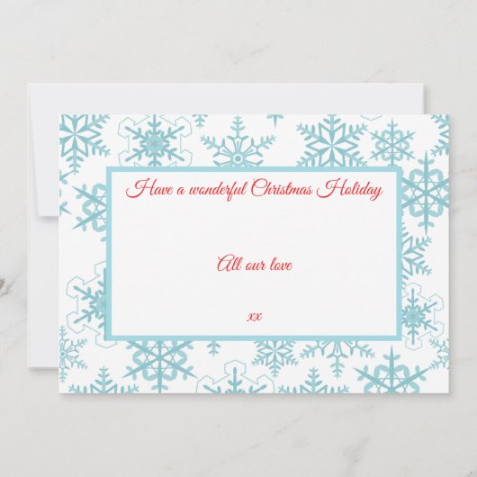 Feestelijke Sneeuwman Brother Gift Kaart Houder (Achterkant)