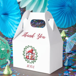 Feestelijke sneeuwman en peperkoek bedankdoosjes