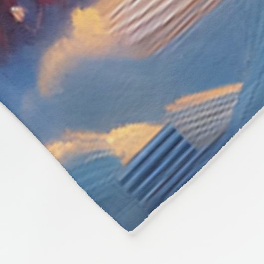 "Feestelijke Sneeuwman Familie Kerstscène" Fleece Deken (Hoek)