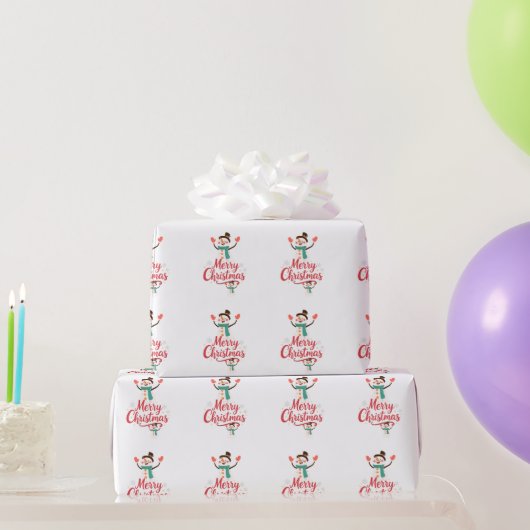 Feestelijke Sneeuwman Kerst Lippenbalsem Cadeaupapier (Feestgeschenken)