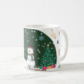 "Feestelijke Sneeuwman Kerst Mok – Gezellig Winter (Voorkant rechts)