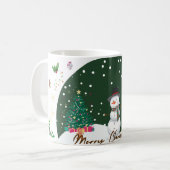 "Feestelijke Sneeuwman Kerst Mok – Gezellig Winter (Voorkant links)