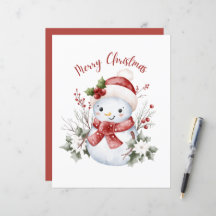 Feestelijke Sneeuwman Kerst Papiervel
