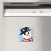 Feestelijke Sneeuwman Magneet (Insitu (Vaatwasser))