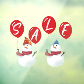 Feestelijke Sneeuwman SALE Vakantie Vibes Store Raamsticker (Vel 3)