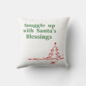 Feestelijke sneeuwman surfen op de Feestdagen kuss Kussen (Achterkant)