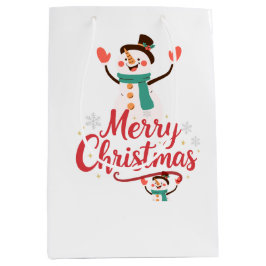 Feestelijke Sneeuwman Vrolijk Kerst Lippenbalsem Medium Cadeauzakje
