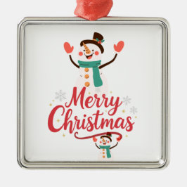 Feestelijke Sneeuwman Vrolijk Kerst Lippenbalsem Metalen Ornament