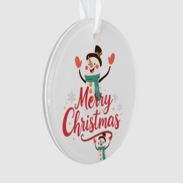 Feestelijke Sneeuwman Vrolijk Kerst Lippenbalsem Ornament