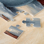Feestelijke Sneeuwmannen en Kerstbomen Legpuzzel (Zijkant)