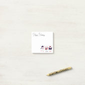 Feestelijke Sneeuwmannen Post-it® Notes (Op bureau)