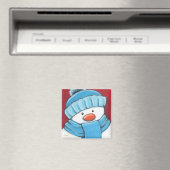 Feestelijke sneeuwpop ijskast magneet (Insitu (Vaatwasser))