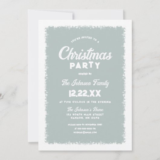 Feestelijke  sneeuwpop kerstfeest kaart (Achterkant)