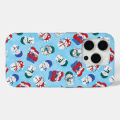 Feestelijke sneeuwpoppen Waterverf kerstpatroon Case-Mate iPhone Case (Achterkant (horizontaal))