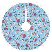 Feestelijke sneeuwpoppen Waterverf kerstpatroon Kerstboom Rok (Voorkant)