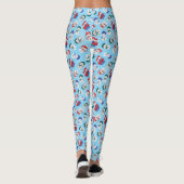 Feestelijke sneeuwpoppen Waterverf kerstpatroon Leggings (Achterkant)