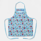 Feestelijke sneeuwpoppen Waterverf kerstpatroon Schort (Voorkant)