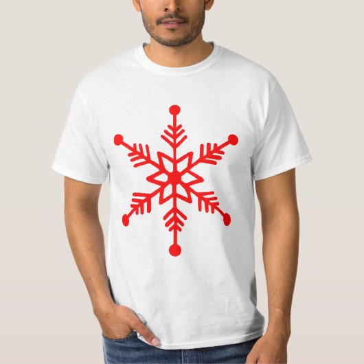 Feestelijke sneeuwvlok decoratief T'shirt. T-shirt (Voorkant)