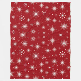 Feestelijke Sneeuwvlok Deken in Levendig Rood