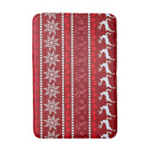 Feestelijke sneeuwvlok en rendierontwerp badmat (Voorkant Verticaal)