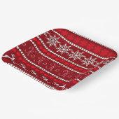 Feestelijke sneeuwvlok en rendierontwerp papieren bordje (Gebogen)