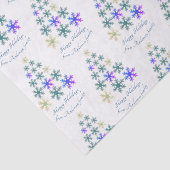 Feestelijke Sneeuwvlok Kerstboom Familie Vakantie Tissuepapier (Detail)