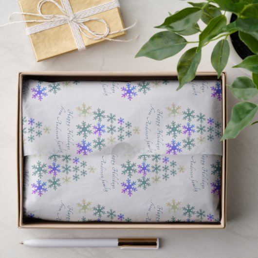 Feestelijke Sneeuwvlok Kerstboom Familie Vakantie Tissuepapier (Geschenk)