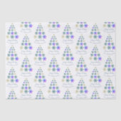 Feestelijke Sneeuwvlok Kerstboom Familie Vakantie Tissuepapier (Voorkant)