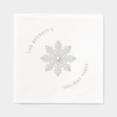 Feestelijke sneeuwvlok kerstfeest Real Folie Servetten (Voorkant)