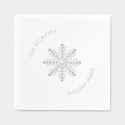 Feestelijke sneeuwvlok kerstfeest Real Folie Servetten (Voorkant)