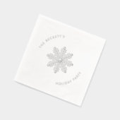 Feestelijke sneeuwvlok kerstfeest Real Folie Servetten (Links)