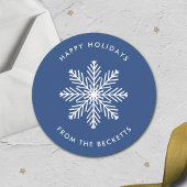 Feestelijke sneeuwvlok kerstfoto feestdagenkaart