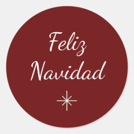 Feestelijke Sneeuwvlok Kerstvakantie Eenvoudig Roo Ronde Sticker