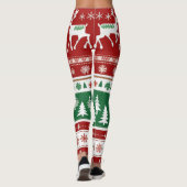 Feestelijke sneeuwvlok lelijke trui Leggings, Fees Leggings (Achterkant)