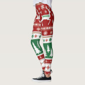 Feestelijke sneeuwvlok lelijke trui Leggings, Fees Leggings (Links)