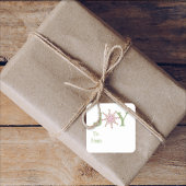 feestelijke sneeuwvlok met vrolijke feestdag naar vierkante sticker