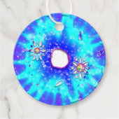 Feestelijke sneeuwvlokken bedankjes labels (Voorkant)