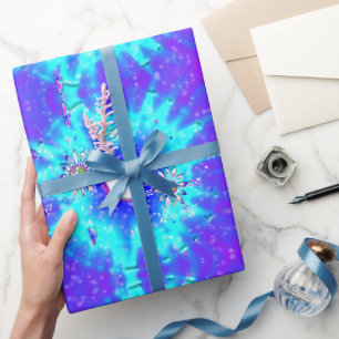 Feestelijke sneeuwvlokken cadeaupapier