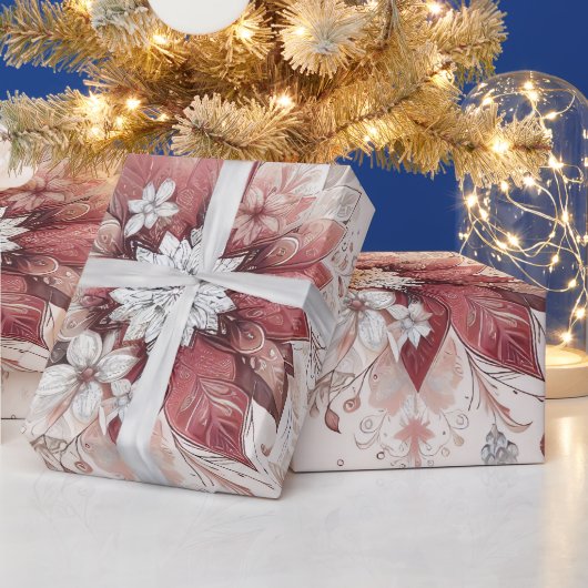 Feestelijke Sneeuwvlokken Cadeaupapier (Feestdagen)