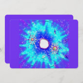 Feestelijke sneeuwvlokken feestdagenkaart (Voorkant / Achterkant)