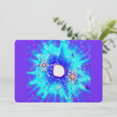 Feestelijke sneeuwvlokken feestdagenkaart (Staand voorkant)