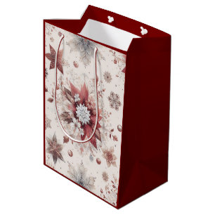 Feestelijke Sneeuwvlokken Medium Cadeauzakje