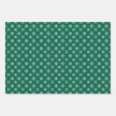 Feestelijke Sneeuwvlokken Patroon Kerstmis Inpakpapier Vel (Voorkant 3)