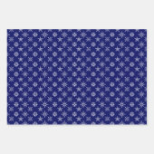 Feestelijke Sneeuwvlokken Patroon Kerstmis Inpakpapier Vel (Voorkant 2)