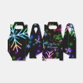 feestelijke sneeuwvlokken, prettige kerst bedankdoosjes (Uitgevouwen)