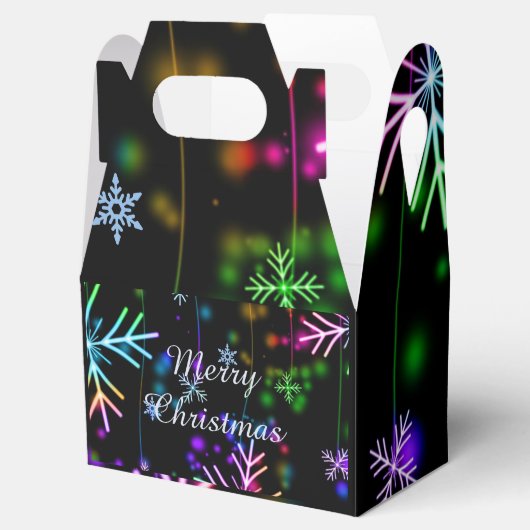 feestelijke sneeuwvlokken, prettige kerst bedankdoosjes (Geopend)