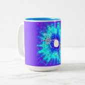 Feestelijke sneeuwvlokken tweekleurige koffiemok (Voorkant links)